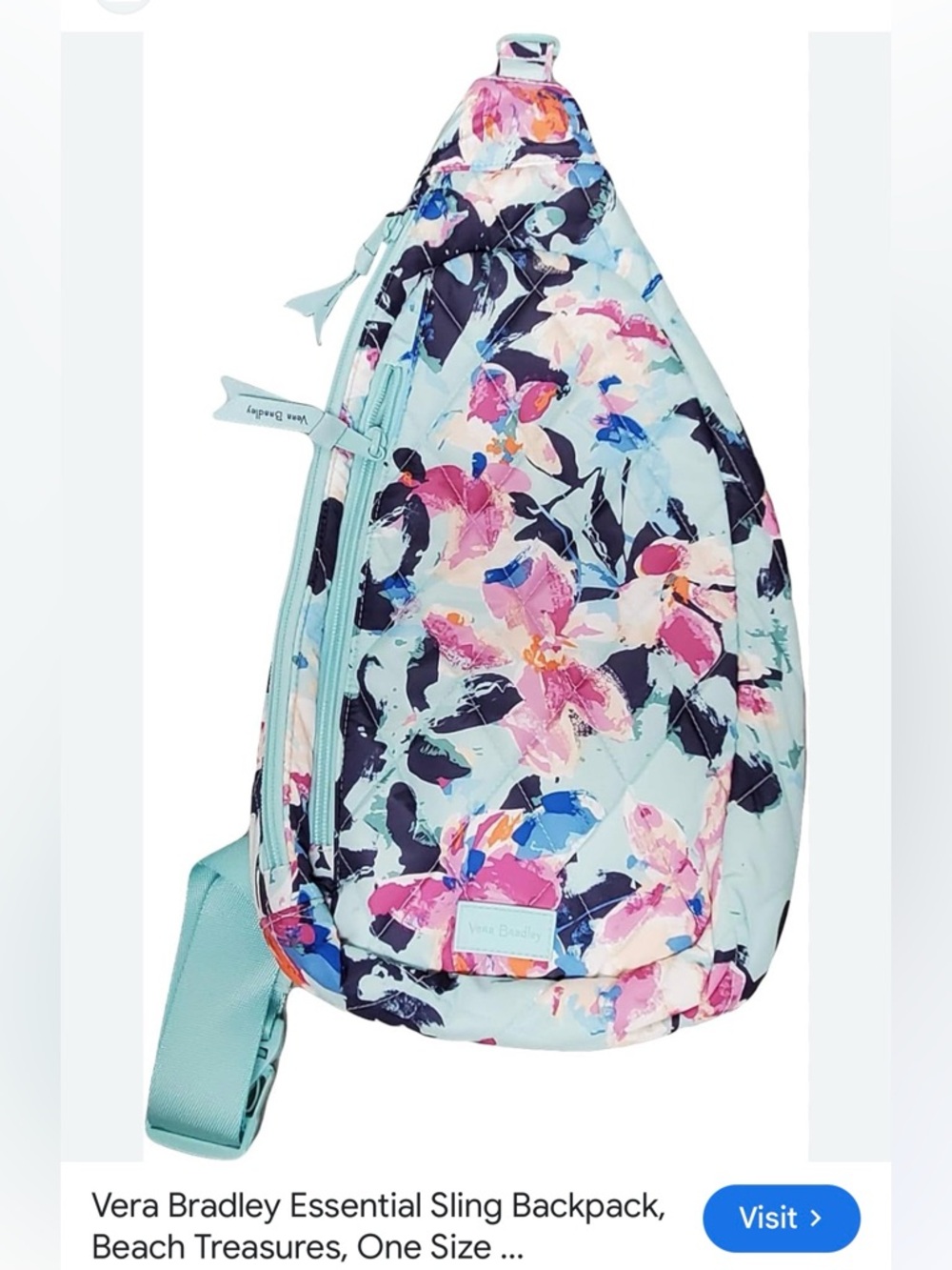 NWT Vera Bradley Multicolor Floral Crossbody Bag/Sling Backpack